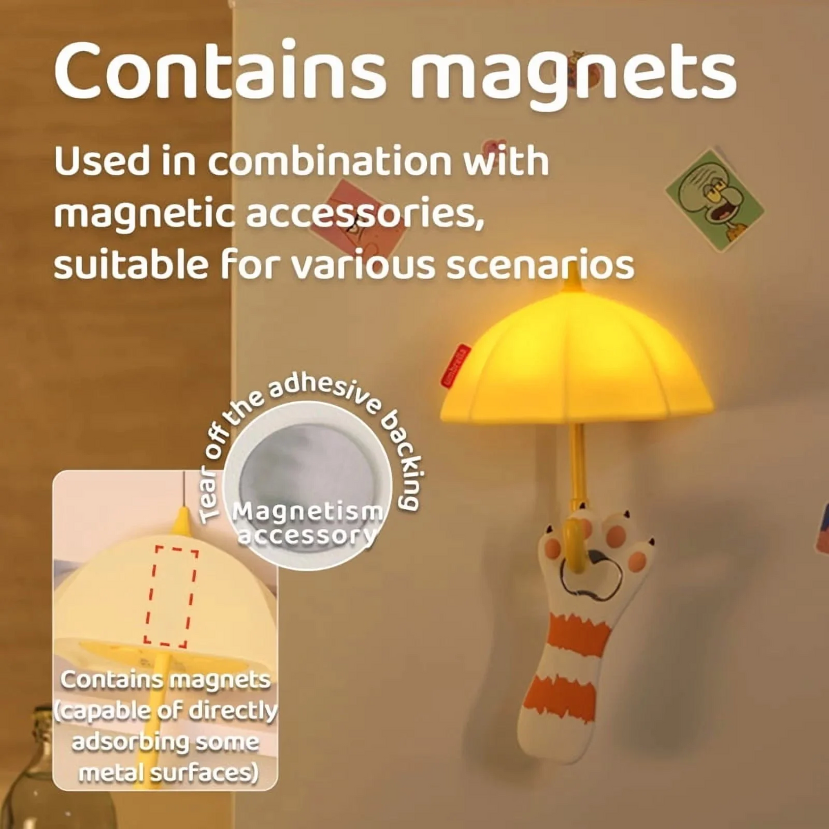 Mini Umbrella Magnetic Silicone Light
